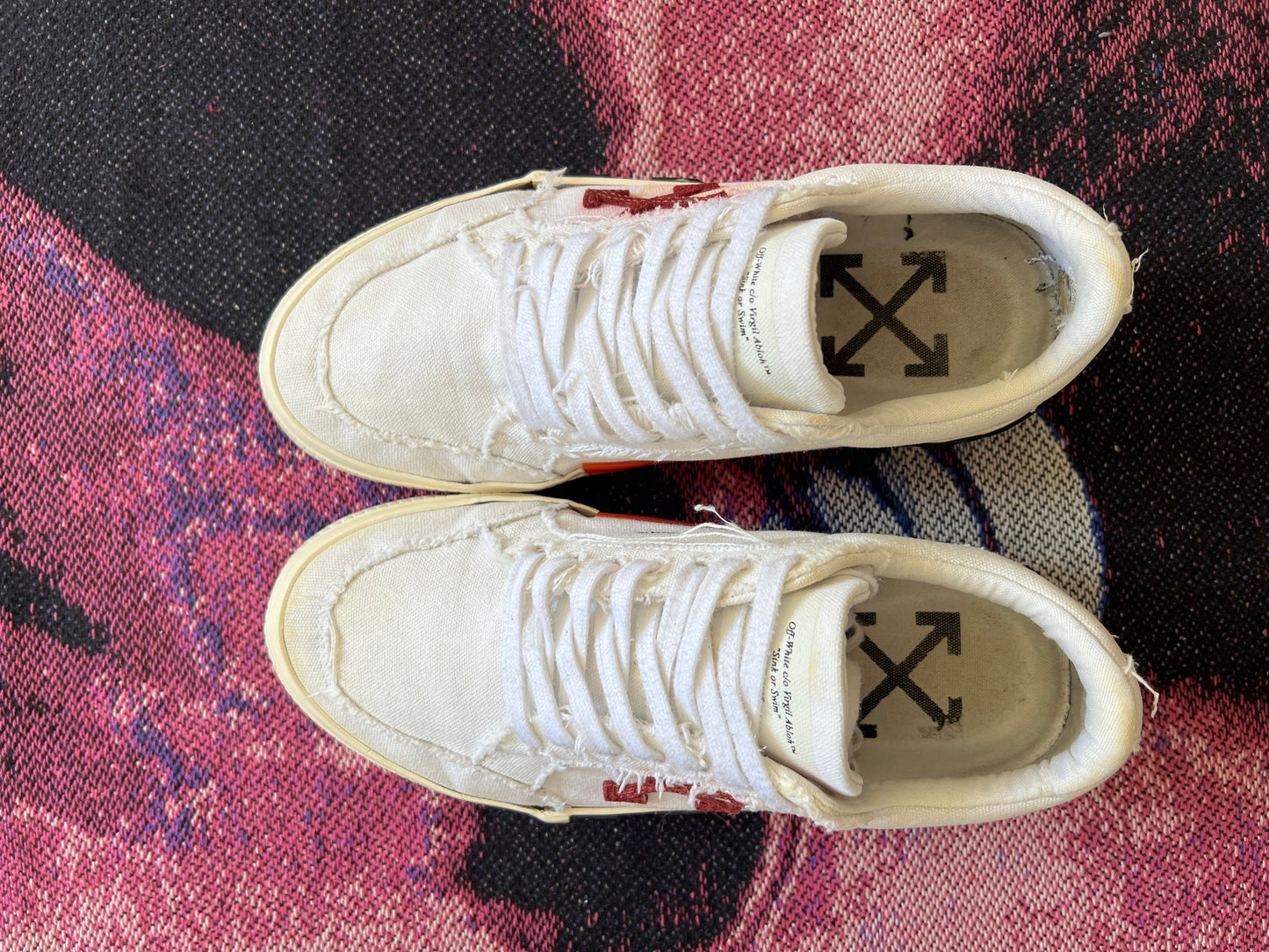 Off White Vulcanized Sneakers