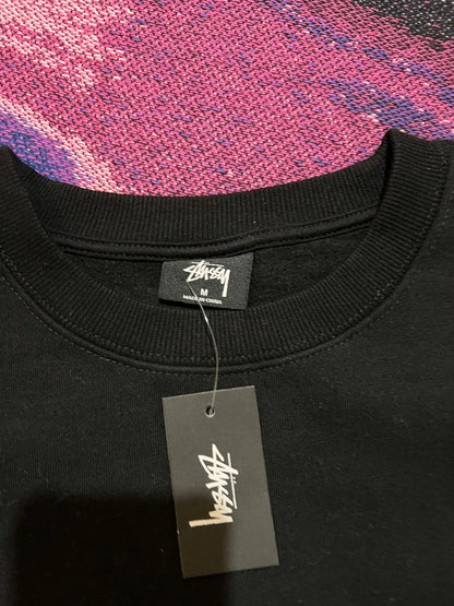 Stussy Basic Logo Crewneck Black