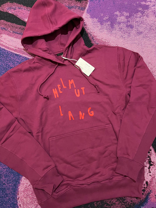 Helmut Lang Cowboy Graphic Capsule Hoodie Raspberry