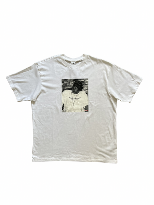 Supreme X Jordan Biggie T-Shirt White