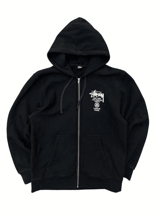 Stussy World Tour Zip Up Hoodie - Wyat’s Boutique