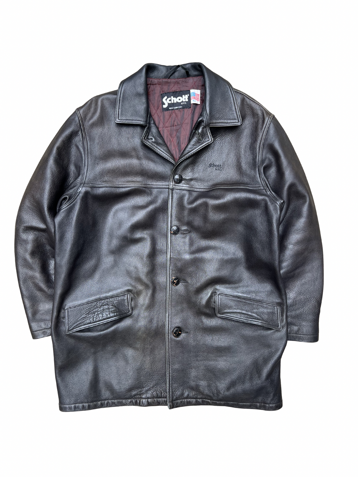 Schott NYC Leather Coat