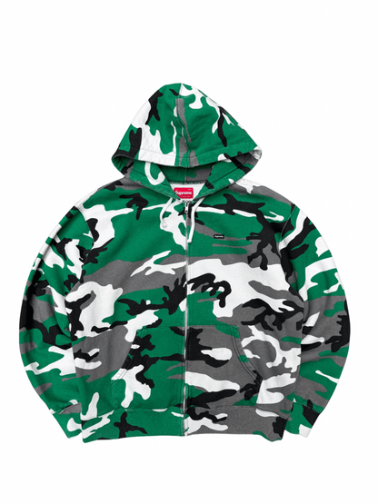 Supreme Small Box Logo Zip Up Hoodie Camo Green - Wyat’s Boutique