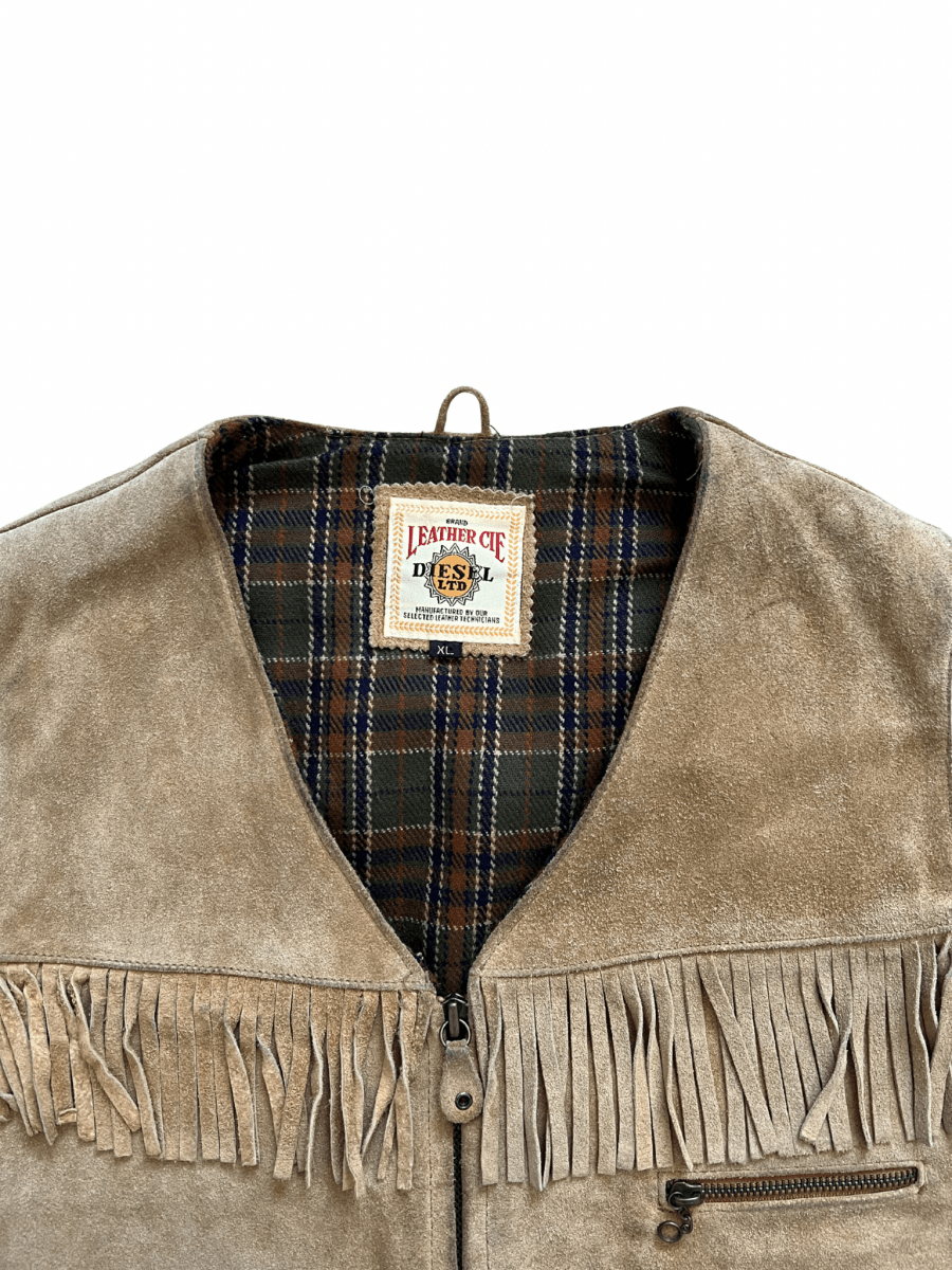 Diesel Leathe Vest - Wyat’s Boutique