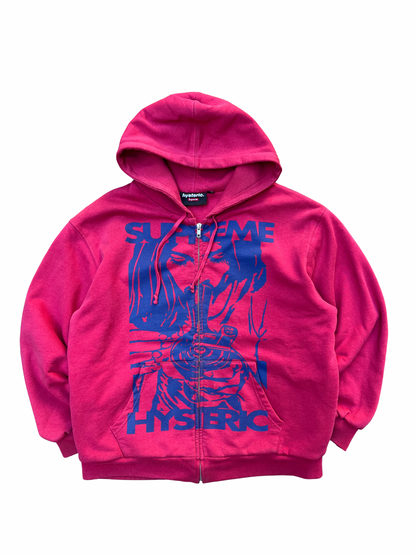 Supreme Hysteric Glamour Thermal Lined Zip Up Hooded Sweatshirt